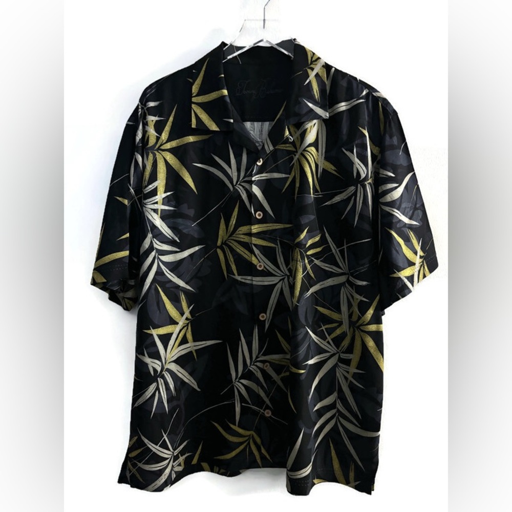Tommy Bahama 100% Silk Short-Sleeve Button Shirt Size XL